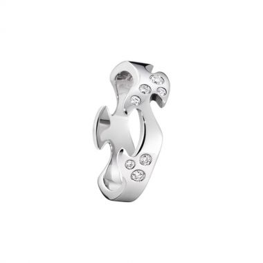 Georg Jensen Fusion Centre Ring with Diamonds, 18ct