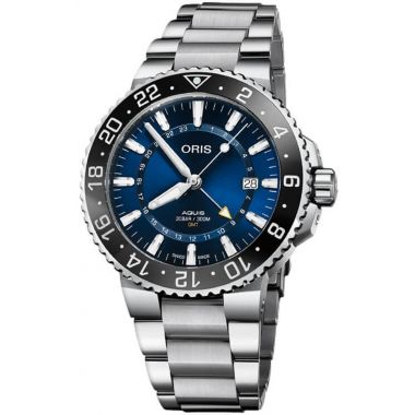 Oris Aquis GMT Date Blue Dial Watch 43.5mm