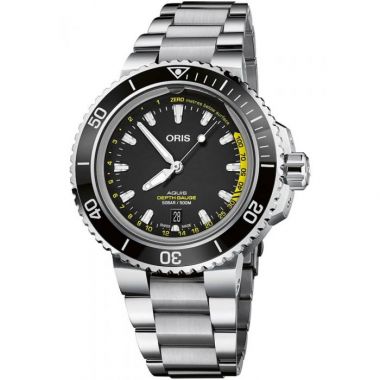 Oris Aquis Depth Guage Watch 45.5mm 01 733 7755 4154-SET MB