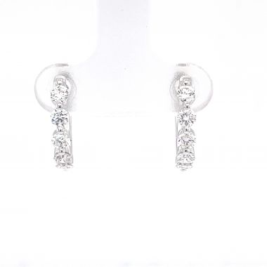 Diamond 0.66ct Hoop 18ct Earrings