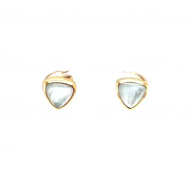 Mother of Pearl 9ct Yellow Gold Earrings