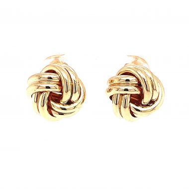 Double Knot 9ct Yellow Gold Earrings