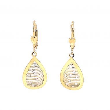 Pear Design 9ct Yellow Gold Earrings