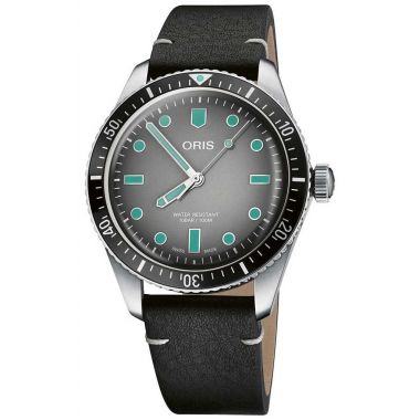 Oris Divers Sixty-Five Grey - Leather Strap 40mm