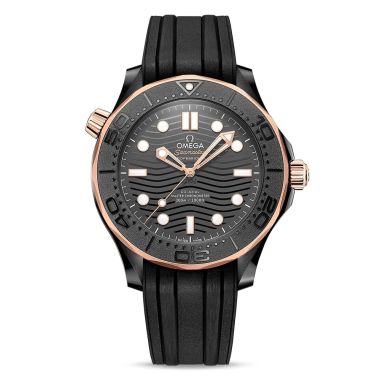 Omega Seamaster Diver 300m Co-Axial Master Chronometer 43.5mm, Black Ceramic and Sedna™ gold 210.62.44.20.01.001