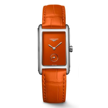 Longines DolceVita Orange Strap Watch 23.3mm L5.512.4.92.2