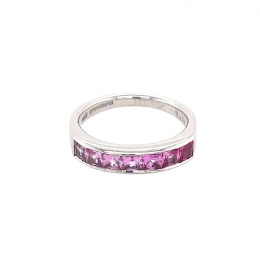 Pink Sapphire Eternity 18ct Ring