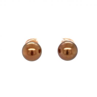 Tahitian Rose Gold 9.5mm 18ct Earrings
