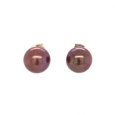 Brown Cultured Pearl 9ct Earrings