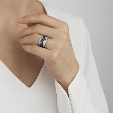Georg Jensen Fusion Centre Ring with Sapphires, 18ct
